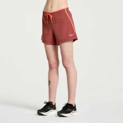 Saucony Women's Outpace 5" Running Short - Apple Butter -Elara Wear Shop SAW800423 AB 3