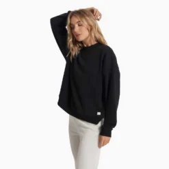 Vuori Women's Sedona Crew - Black -Elara Wear Shop VW278BLK SP23 W ECOMM FLEECE TOPS 2394 1x1 d59d133e 950d 4614 806e f4cfe28535b1 1200x crop center jpg
