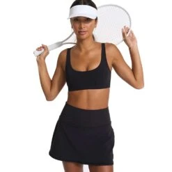 Vuori Women's Volley Skirt - Black -Elara Wear Shop VW3005BLK SP22 W ECOMM FULL 8019