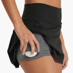 Vuori Women's Halo Performance Skirt - Black Heather -Elara Wear Shop VW3006HBK SP23 W ECOMM SKIRTS DETAIL 4275 1x1 b4192383 e53b 4114 a736 5582e2ca6ad5 1200x crop center jpg