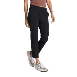 Vuori Women's Miles Ankle Pant - Black -Elara Wear Shop VW404BLK FA23 W ECOMM PANTS FRONT BOTTOMS 1