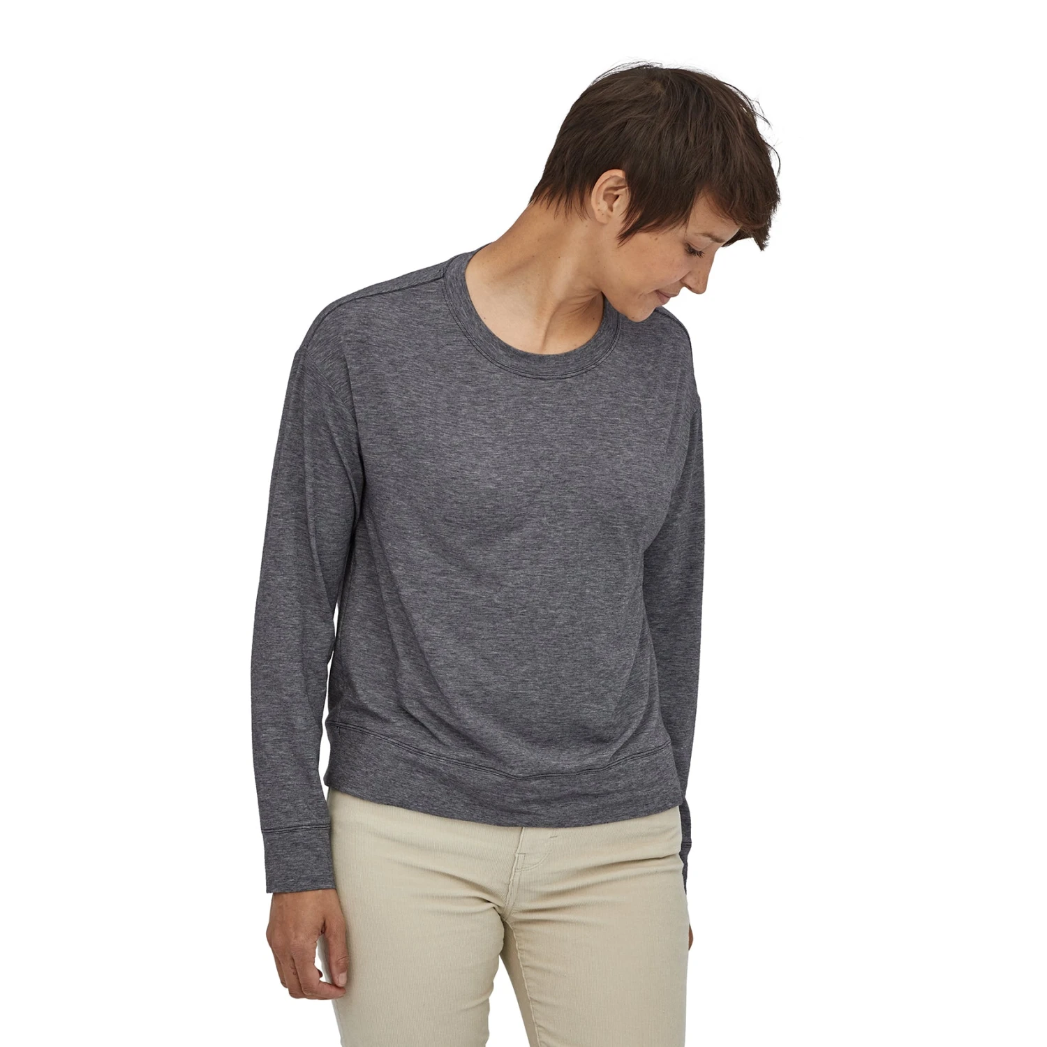 Patagonia Women's Long Sleeved Glorya Twist Top - Ink Black 2 Patagonia Women's Long Sleeved Glorya Twist Top - Ink Black - Image 2