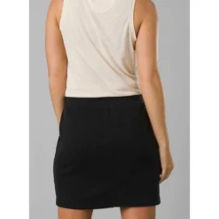 Prana Women's Cozy Up Sport Skirt - Black -Elara Wear Shop cozy up skirt 2