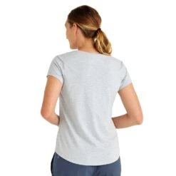 Women's Bamboo Current Tee - Bay Blue -Elara Wear Shop current tee bay blue women 2