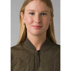 Prana Women's Esla Bomber Jacket - Slate Green -Elara Wear Shop esla 3