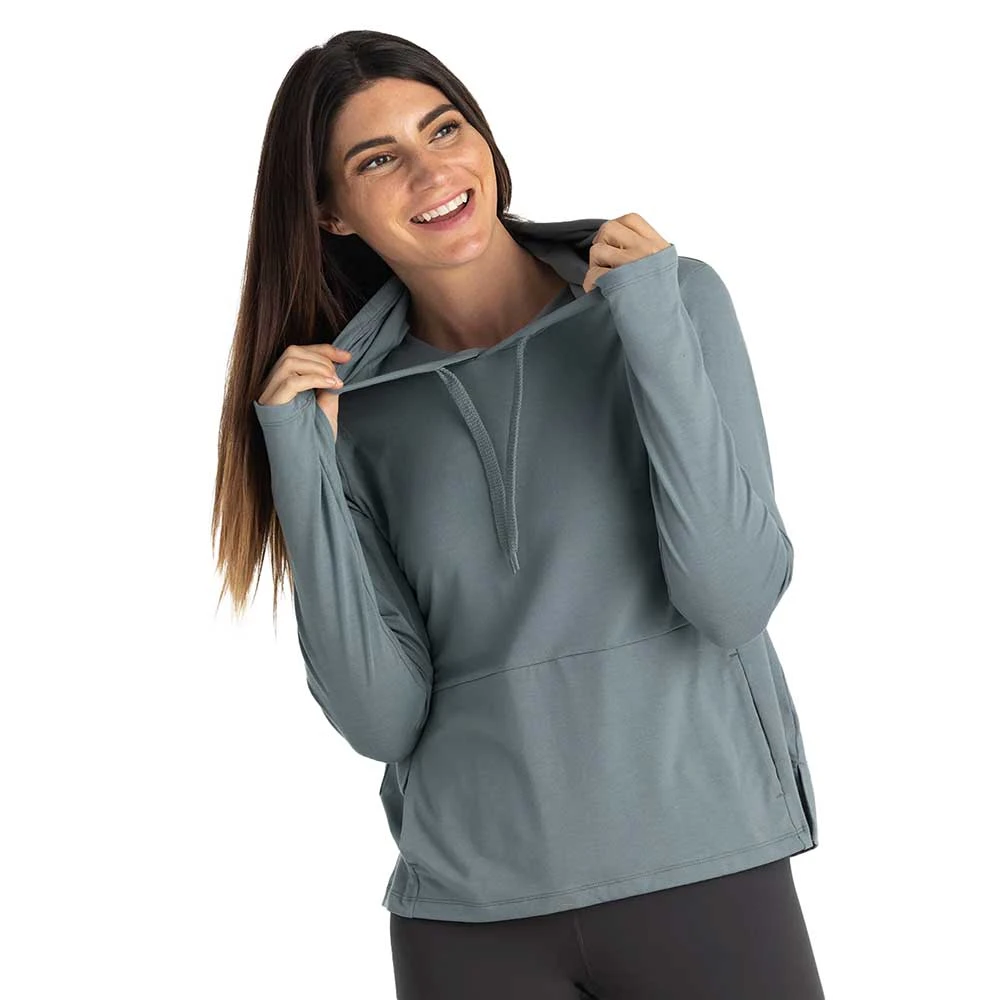 Women's Bamboo Flex Hoodie - Stormy Sea 1 Women's Bamboo Flex Hoodie - Stormy Sea