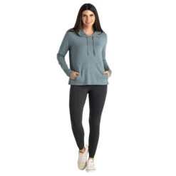 Women's Bamboo Flex Hoodie - Stormy Sea 5 Women's Bamboo Flex Hoodie - Stormy Sea -Elara Wear Shop flex hoodie stormy sea women 3