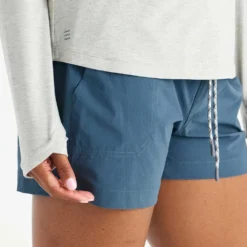 Women's Latitude Short - Blue Dusk -Elara Wear Shop latitude short blue dusk women 3 2600x2800 crop center dfc64713 6036 4bc5 bf55 006e06694cac