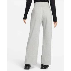 Nike Women's Fleece High Rise Pant Wide - Dark Grey Heather -Elara Wear Shop sportswear phoenix fleece womens high waisted wide leg sweatpants RZJZZH 3