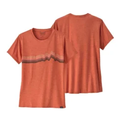 Patagonia Women's Capilene Cool Daily Graphic Shirt - Ridge Rise Stripe: Quartz Coral -Elara Wear Shop webimage C786DF23 903F 4B8E B8C3CC196CFF1578
